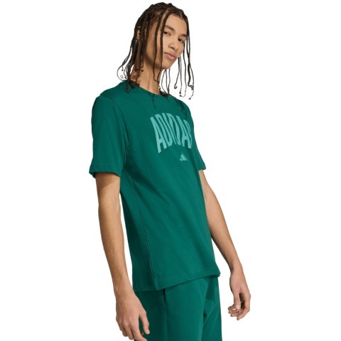 Koszulka męska adidas Collegiate Lineage Graphic zielona KA7135