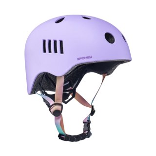 Kask rowerowy Spokey Pumptrack 48-52 cm fioletowy 944779