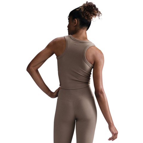 Koszulka damska Nike Dri-Fit One Fitted Crop beżowa FN2806 233