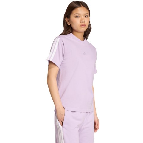 Koszulka damska adidas Essentials 3-Stripes Cotton jasnofioletowa JV7362