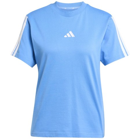 Koszulka damska adidas Essentials 3-Stripes Cotton jasnoniebieska JV7361