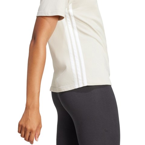 Koszulka damska adidas Essentials 3-Stripes Cotton szara JE1237