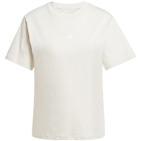 Koszulka damska adidas Essentials Small Logo Cotton beżowa JI6079