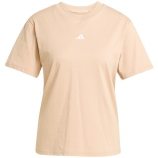 Koszulka damska adidas Essentials Small Logo Cotton beżowa JY4963