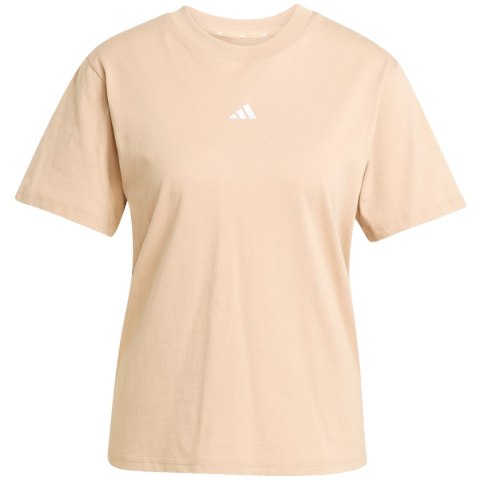 Koszulka damska adidas Essentials Small Logo Cotton beżowa JY4963