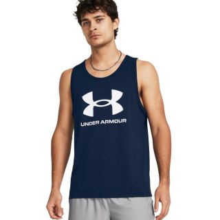 Koszulka męska Under Armour Sportstyle Logo Tank granatowa 1382883 408