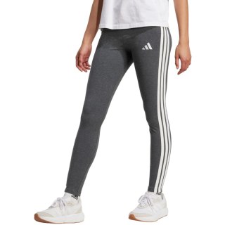 Legginsy damskie adidas Essentials 3-Stripes Cotton szare JZ3299