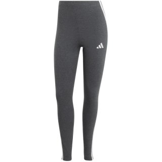Legginsy damskie adidas Essentials 3-Stripes Cotton szare JZ3299