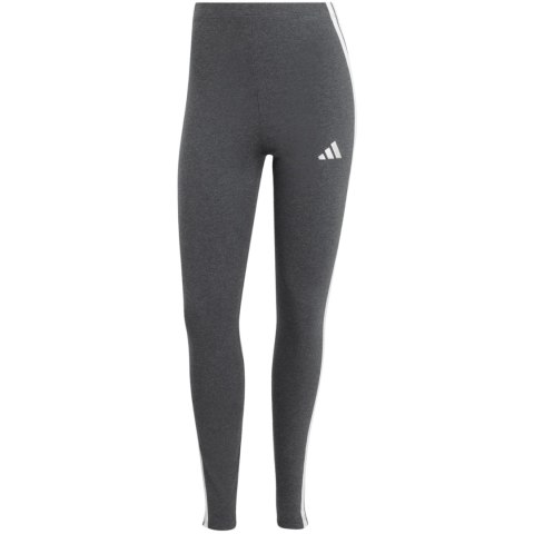 Legginsy damskie adidas Essentials 3-Stripes Cotton szare JZ3299