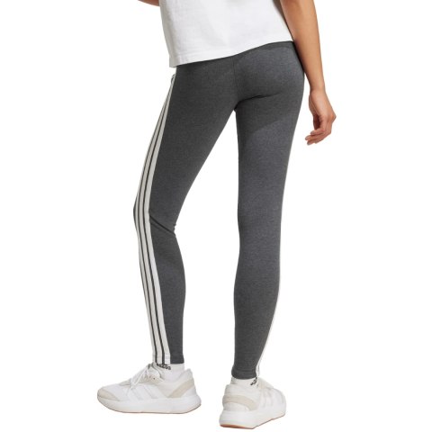 Legginsy damskie adidas Essentials 3-Stripes Cotton szare JZ3299