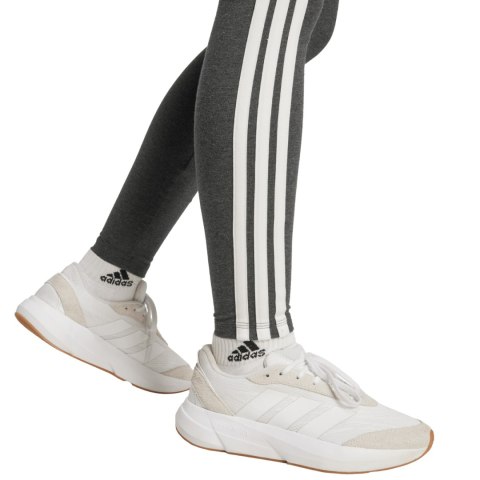 Legginsy damskie adidas Essentials 3-Stripes Cotton szare JZ3299
