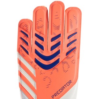Rękawice bramkarskie dla dzieci adidas Predator Glove Training biało-pomarańczowe JN5361