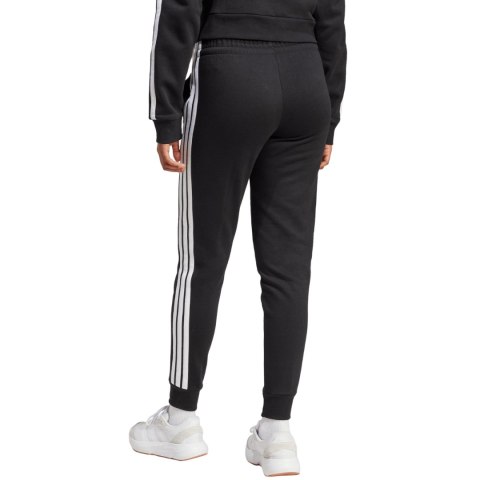 Spodnie damskie adidas Essentials 3-Stripes Fleece Slim czarno-białe JX2543