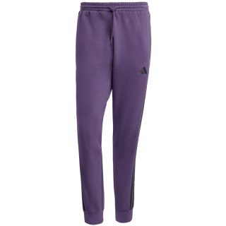 Spodnie męskie adidas Essentials 3-Stripes Fleece fioletowe JX0750