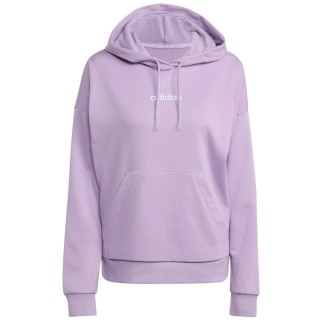 Bluza damska adidas Essentials Linear French Terry Hoodie fioletowa JY0036