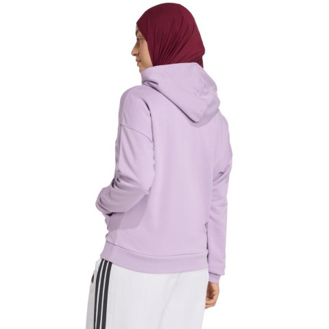 Bluza damska adidas Essentials Linear French Terry Hoodie fioletowa JY0036