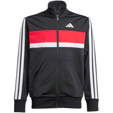 Dres dla dzieci adidas Seasonal Essentials Tiberio 3-Stripes czarno-czerwono-biały JC7519