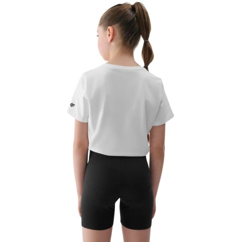 Komplet dla dziewczynki 4F koszulka, spodenki, worek F082 głęboka czerń 4FJWAW25TAPSF082 20S