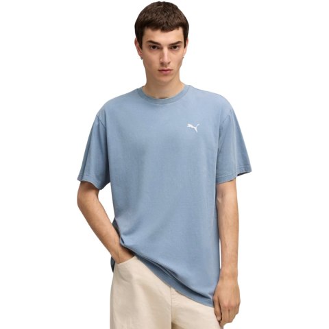 Koszulka męska Puma Ess Elevated Relaxed Wash Tee niebieska 688048 34