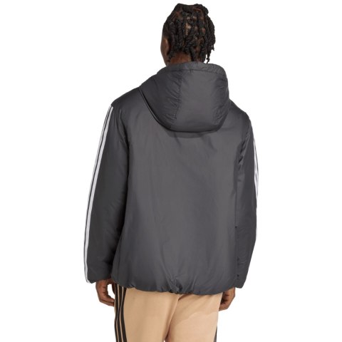 Kurtka męska adidas Essentials Climawarm 3-Stripes Insulated Hooded czarna JM4042