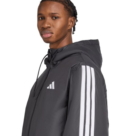 Kurtka męska adidas Essentials Climawarm 3-Stripes Insulated Hooded czarna JM4042