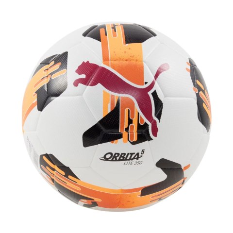 Piłka nożna Puma Orbita 5 Fusion Lite 350g biało-pomarańczowa 84332 01
