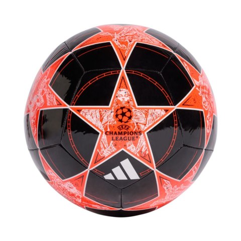 Piłka nożna adidas UCL Club 25/26 League Stage czarno-pomarańczowa JP1538