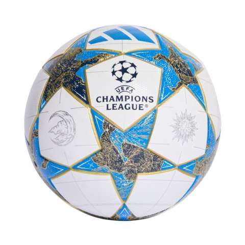 Piłka nożna adidas UCL League 25/26 League Stage Box biało-niebiesko-złota JP1548