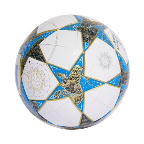 Piłka nożna adidas UCL League 25/26 League Stage Box biało-niebiesko-złota JP1548