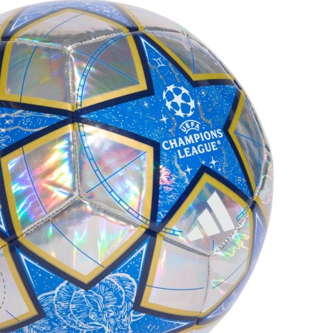 Piłka nożna adidas UCL Training 25/26 League Stage Foil srebrno-niebieska JP1549