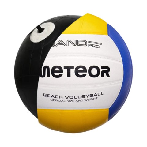 Piłka siatkowa plażowa Meteor biało-żółto-niebieska 17412