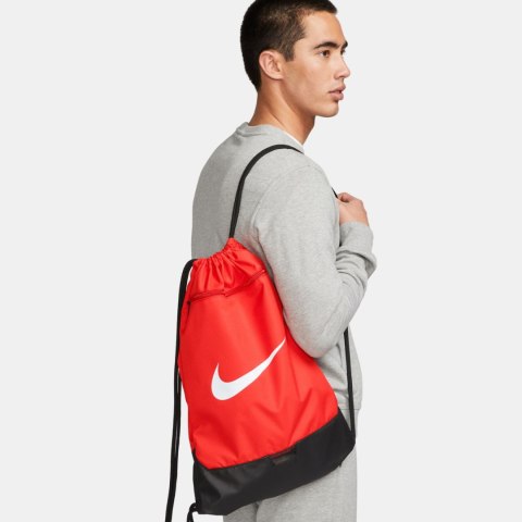 Worek na buty Nike Brasilia 9,5 czerwony DM3978 657