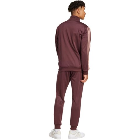 Dres męski adidas Sportswear Basic 3-Stripes French Terry brązowy JI8872