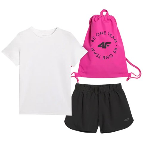 Komplet odzieżowy 4F koszulka, spodenki, worek F081 głęboka czerń 4FJWAW25TAPSF081 20S