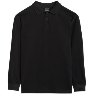 Koszulka dla chłopca longsleeve 4F M483 głęboka czerń 4FJWAW25TLONM483 20S