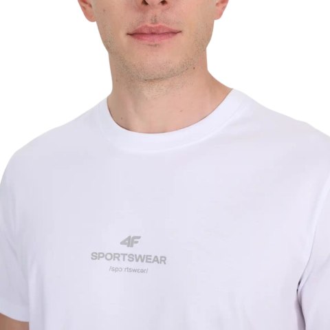 Koszulka męska 4F M2961 biała 4FWAW25TTSHM2961 10S