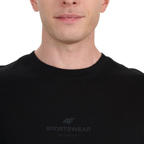 Koszulka męska 4F M2961 głęboka czerń 4FWAW25TTSHM2961 20S