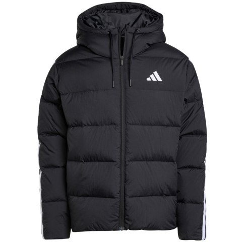 Kurtka męska adidas Essentials Climawarm 3 Stripes Puffer Down Hooded czarna JM4165