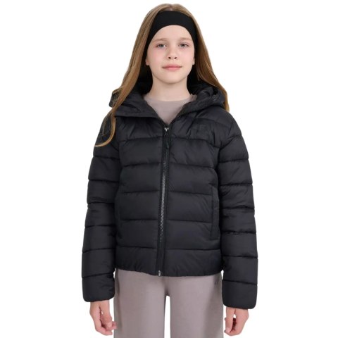 Kurtka pikowana dla dzieci 4F U0704 głęboka czerń 4FJWAW25TDJAU0704 20S