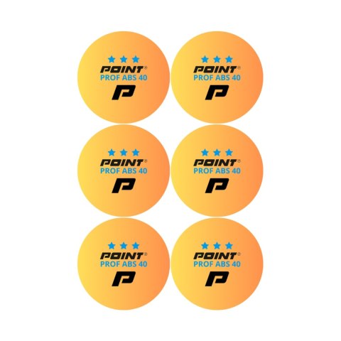 Piłeczki do ping ponga Point Prof ABS40 *** 6 szt. pomarańczowe