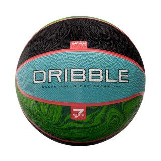 Piłka koszykowa Meteor Dribble niebiesko-zielono-czarna 07093