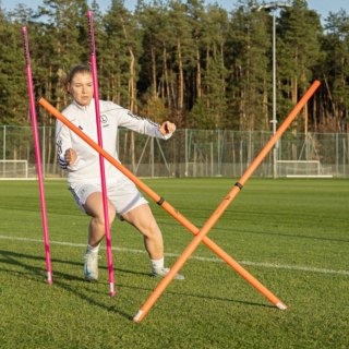 Tyczka treningowa Yakima Sport metalowa końcówka pomarańczowa 100684