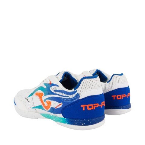 Buty piłkarskie Joma Top Flex 2576 Indoor biało-niebieskie TOPS2576IN