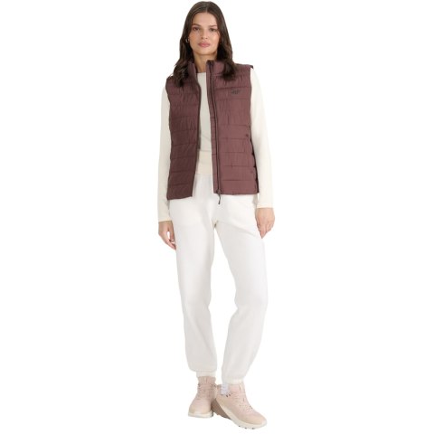 Kamizelka damska 4F F218 ciemny brązowy 4FWAW25TVJAF218 80S