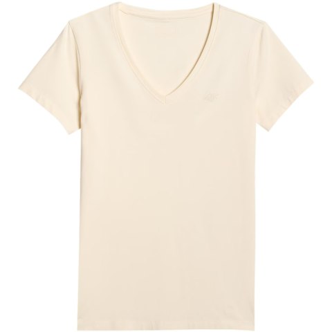 Koszulka damska 4F F2969 kremowa 4FWAW25TTSHF2969 12S