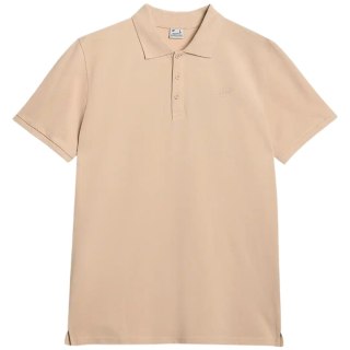 Koszulka męska polo 4F M555 beżowa 4FWAW25TPTSM555 83S