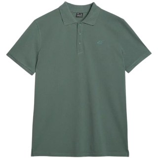 Koszulka męska polo 4F M555 zielona 4FWAW25TPTSM555 41S
