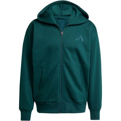 Bluza męska adidas ALL SZN Fleece Full-Zip zielona JX5101