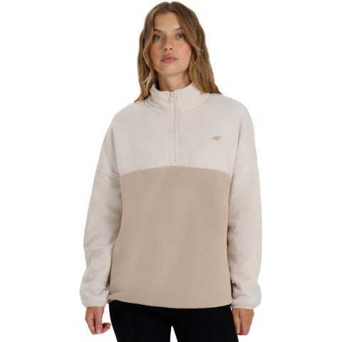 Bluza polarowa damska 4F F421 kremowa 4FWAW25TFLEF42112S