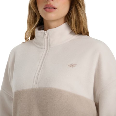 Bluza polarowa damska 4F F421 kremowa 4FWAW25TFLEF42112S